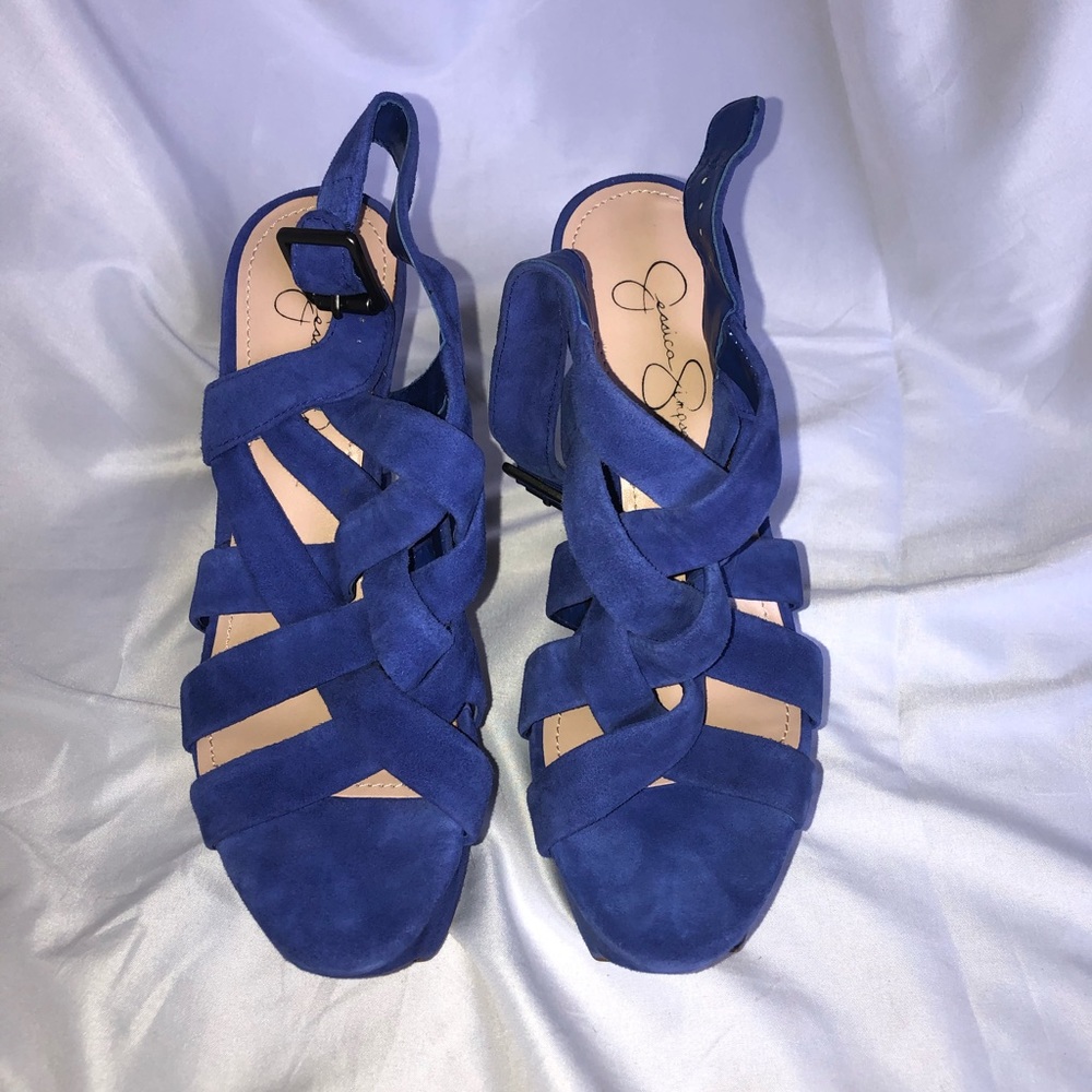 Blue Suede Heels; Jessica Simpson - Picture 2 of 5